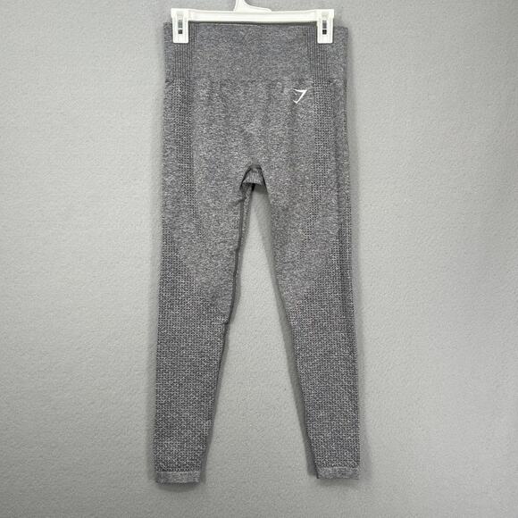 Gymshark Leggings Womens XS/Small Gray Vital Seamless High Rise Workout Gym Yoga - Picture 1 of 8